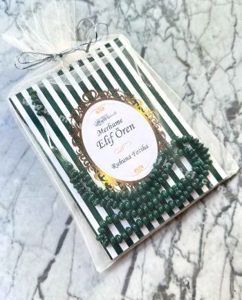 hediyelik-yasin-kitabi-tul-kese-tesbih-koyu-yesil-renk-3lu-mevlut-seti