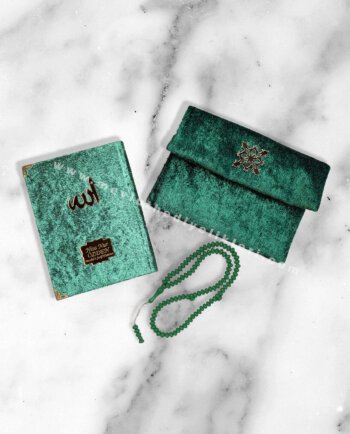 yesil-kadife-yasin-kitabi-kadife-kese-tesbih
