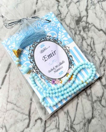 hediyelik-yasin-kitabi-isim-etiketli-tul-kese-plastik-inci-tesbih-mavi-renk-mevlut-seti